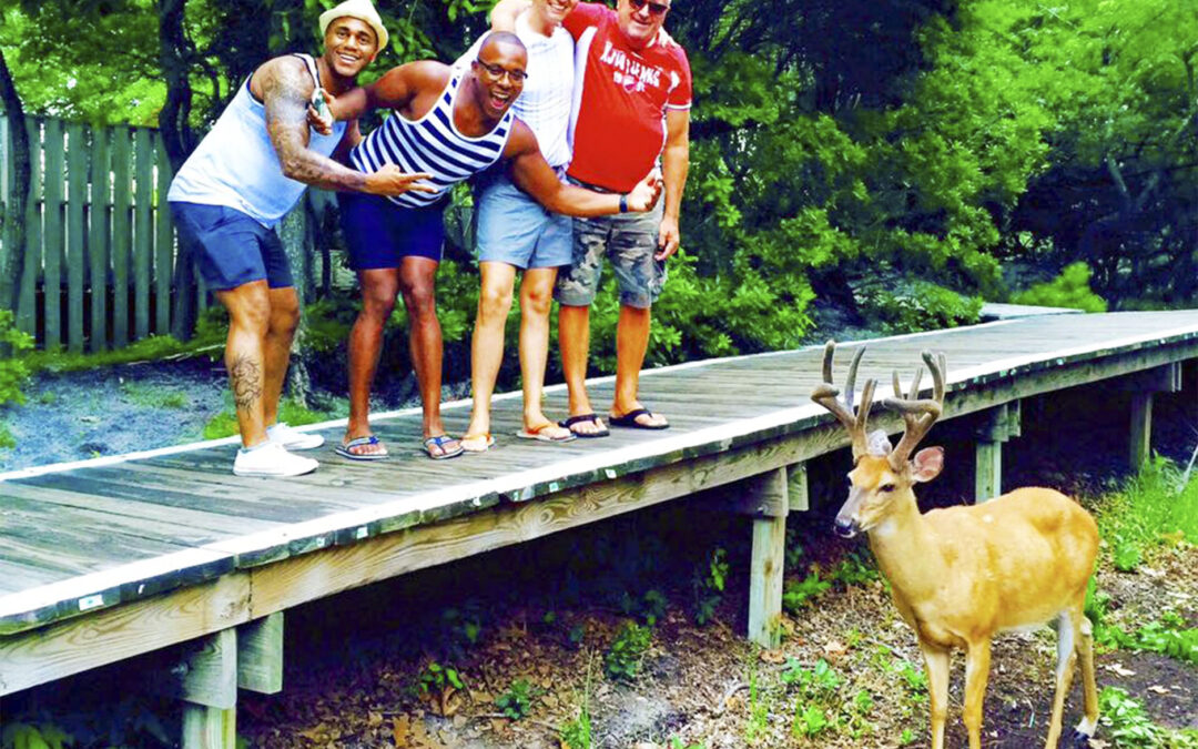 Men, look a Deer!