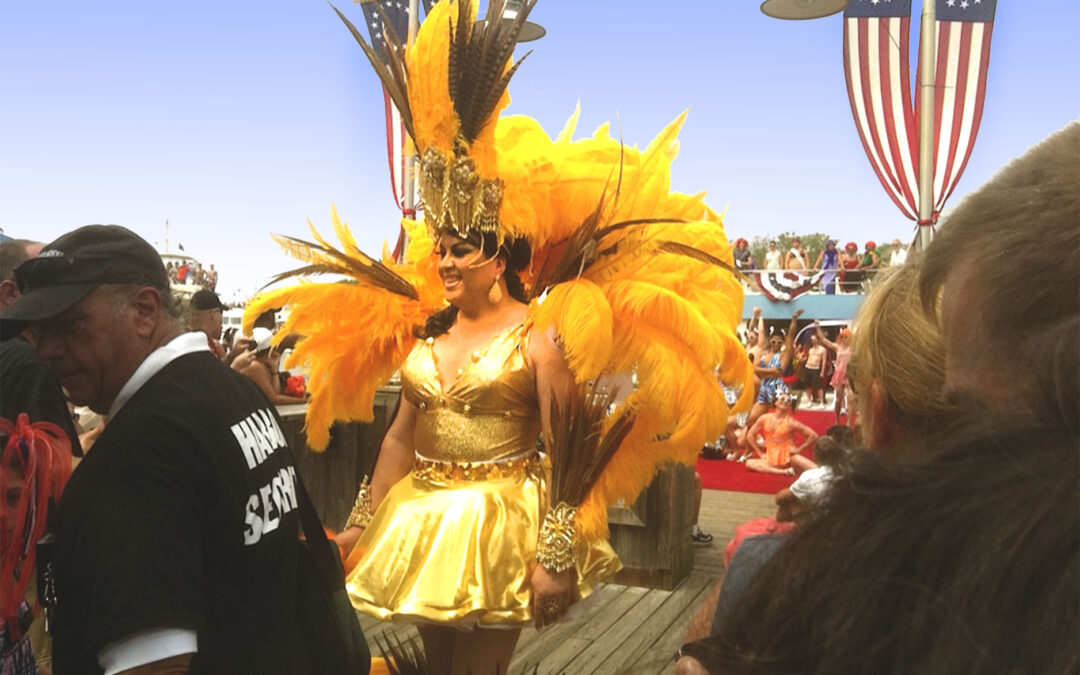 Orange feathers