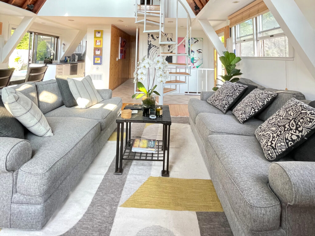 Our super soft, down-filled sofas await your lounging and after beach relaxation.